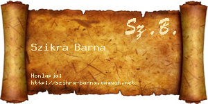 Szikra Barna névjegykártya